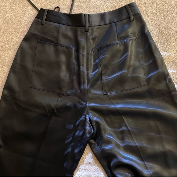 EUC T By Alexander Wang Wool Blend Wide-Leg wrap front side tie pants - Picture 7 of 14